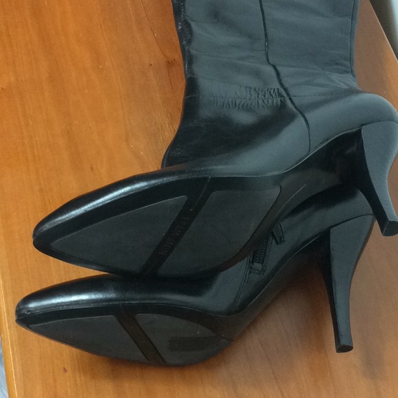 Nine West black leather boots. NWOT - Picture 4 of 7